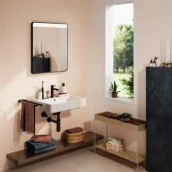 Best Xarita Lite Q spejl med lys, sensor, 60x70 cm, sort Spejle Med Lys