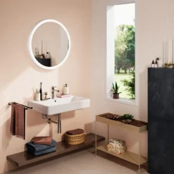 Outlet Xarita Lite S spejl med lys, sensor, Ø70 cm, hvid Spejle Med Lys