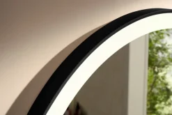 Outlet Xarita Lite S spejl med lys, sensor, Ø70 cm, sort Spejle Med Lys