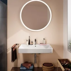 Discount Xarita Lite S spejl med lys, sensor, Ø90 cm, hvid Spejle Med Lys