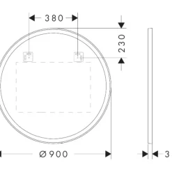 Discount Xarita Lite S spejl med lys, sensor, Ø90 cm, hvid Spejle Med Lys