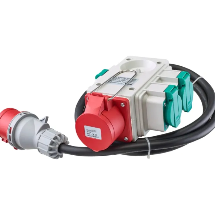 Online forgrener, CEE-CEE 5P, 3xDK, 1 stk. 400V 16A 5P Industrimateriel|Cee Adaptere & Forgrenere