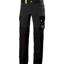 Discount Helly Hansen Oxford servicebukser med 4-vejs stretch, mørkegrå/sort, str. Bukser & Shorts