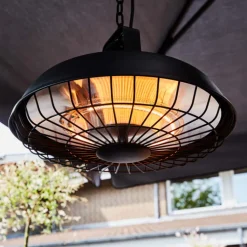 Sale terrassevarmer, lofthængt, 600/1200/1800W, sort Terrassevarmere