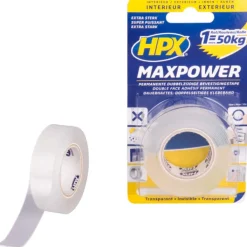 Online HPX klar dobbeltklæbende tape, 19mm x 2 m Tape