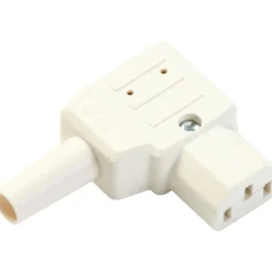New Hvidt apparatstik hun vinkel Stikpropper