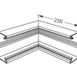 Outlet Indvendigt hjørnestykke til installationskanal 70/130mm Kabelkanaler
