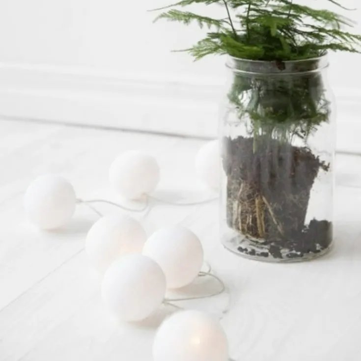 Sale Pure White lyskæde, 20 kugler Lyskæder