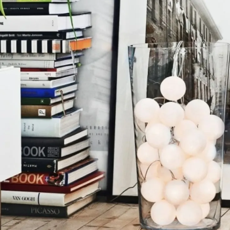 Sale Pure White lyskæde, 20 kugler Lyskæder