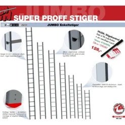 Sale super proff 11 trin - 3,2 meter Stiger & Stilladser