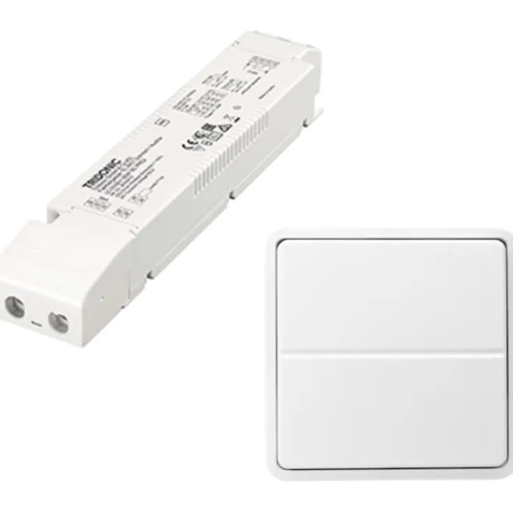 Outlet Trådløs LED driver 60W/24V & parret 2-tryk Transformere & Drivere