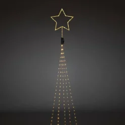Best juletræslys med topstjerne, guld Juletræslys