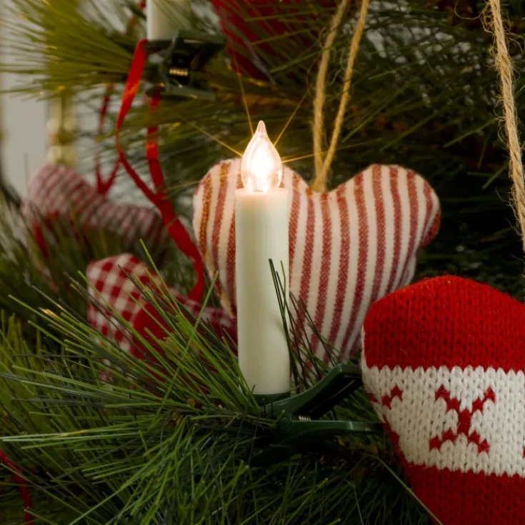 Discount juletræslys, 10 stk, 8 cm, startsæt Juletræslys