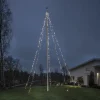 New lyskæde til flagstang, 500 varm hvide lys, 11 meter Tilbud|Udendørs Julelys