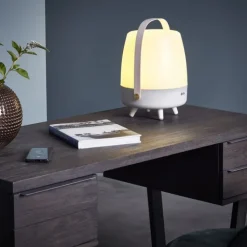 Outlet Lite Up Play genopladelig lampe med højtaler, beige Udendørs Bordlamper|Udendørs Batterilamper