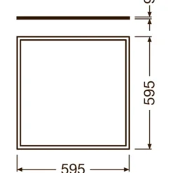 Outlet Compact panel, 60x60 cm, 4000K Led Paneler