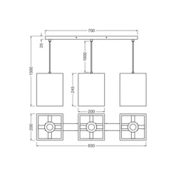 Outlet Decor Cardboard Square langbordspendel Ledvance