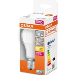 New E27 standardpære, 2700K, Ledvance