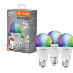 Smart+ Wifi E27 standardpære, 2700K-6500K, 9W, 3-pak Lyskilder