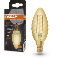 Vintage 1906 E14 kertepære, 2400K, Led Pærer