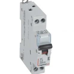 DX3 automatsikring kl. C, 1P, Tavlekomponenter