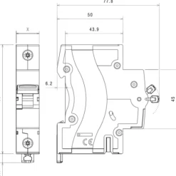 Discount RX3 automatsikring kl. C, 2P, Tavlekomponenter