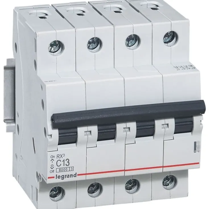Outlet RX3 automatsikring kl. C, 4P, Tavlekomponenter