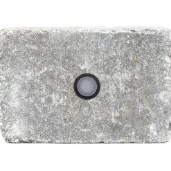 Best Light By Juhl holmegaardsten med Cosmos sort spot, 14x21x5,5 cm, Udendørs Spots