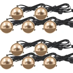 Outlet Light By Juhl Saga trappespot til indbygning, messing, 10-pak Udendørs Spots