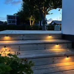 Discount Light By Juhl Saga trappespot til indbygning, sort Udendørs Spots