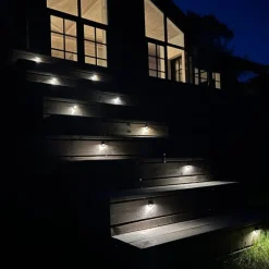 Discount Light By Juhl Saga trappespot til indbygning, sort Udendørs Spots