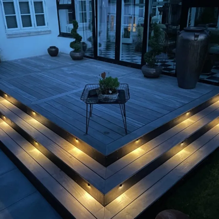 New Light By Juhl Saga trappespots til indbygning, sølv Udendørs Spots