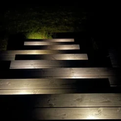 Online Light By Juhl Saga trappespots til indbygning, sølv, 10-pak Udendørs Spots
