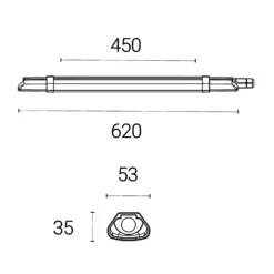 Clearance 4lite Advantage lysarmatur, 18W, 60 cm Led Armaturer