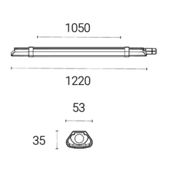 Outlet 4lite Advantage Twin lysarmatur, 40W, 120 cm Led Armaturer