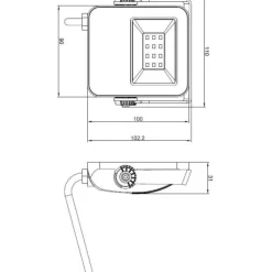Online Floodlight projektør, 4000K, Tilbud|Projektører