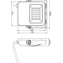 Floodlight projektør, 4000K, Tilbud|Projektører