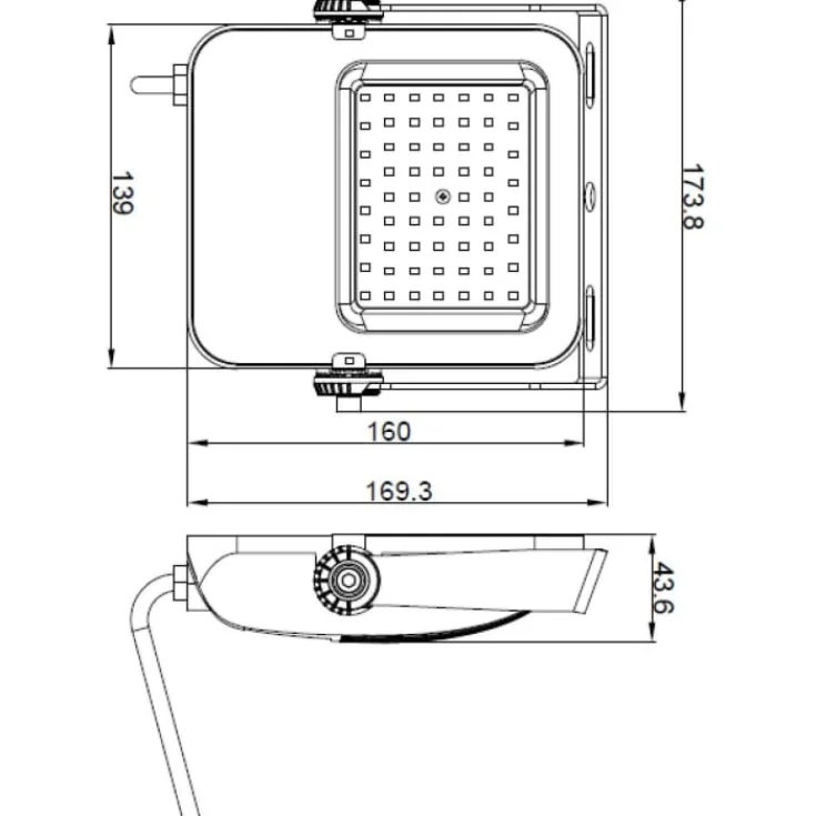 Outlet Floodlight projektør, 4000K, Tilbud|Projektører