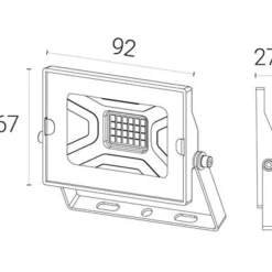 Online Floodlight projektør med sensor, 4000K, 10W Projektører