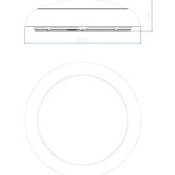 New Kudo plafond med nødlys & sensor, hvid Tilbud