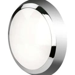 Best Kudo plafond med nødlys & sensor, krom Tilbud