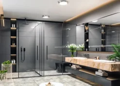 Best Kudo plafond med nødlys & sensor, krom Tilbud
