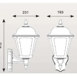 Online Lantern udendørs væglampe Udendørs Væglamper