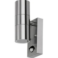 New Marinus Sleek udendørs væglampe med sensor, rustfrit stål Udendørs Væglamper