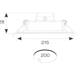 Slim indbygningsspot, 24W, 3000K Indbygningsspots