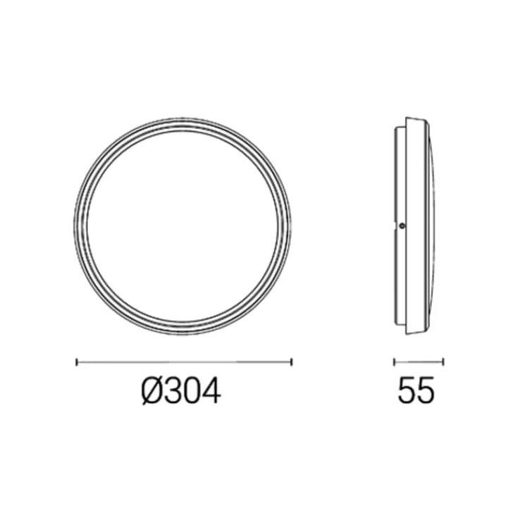 4lite Surface Circular væg- & loftlampe Loftlamper