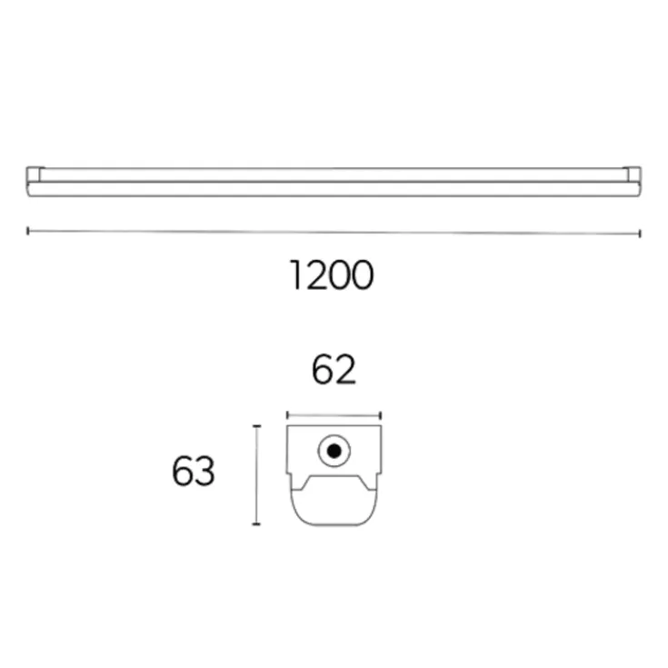 New Torre lysarmatur med nødlys & sensor, 20-40W, 120 cm Tilbud|Led Armaturer