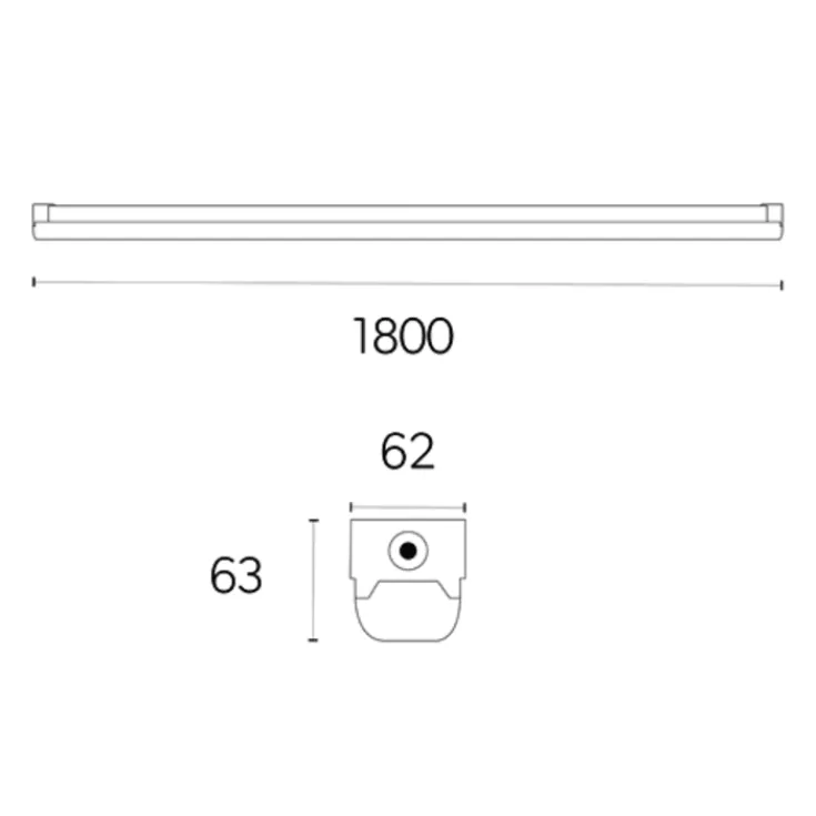 Outlet Torre lysarmatur med sensor, 30-60W, 180 cm Led Armaturer