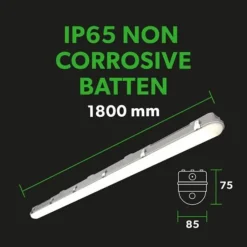 Valde lysarmatur med nødlys, 46-70W, 180 cm Tilbud|Led Armaturer