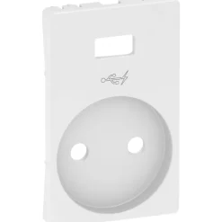 Outlet LK Fuga afdækning for stikkontakt med USB uden jord, 1,5 modul, Fuga Tangenter|Tangenter & Afdækninger